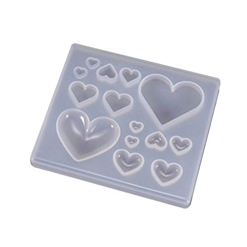 Herz/Rund Herzförmige Patch-Dekoration-Silikonformen Epoxidharz Form, Resin Silikonform Gießform Silikon von Fcalvy