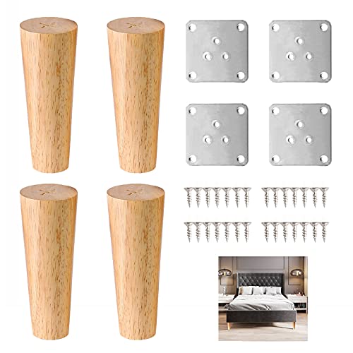 4 Stück Holz Möbelfüße, Hockerbeine, Schrankbeine, Tischbeine, Sofabeine, Ersatz Möbelfüsse Tischfüße, Möbelbeine Mit Montageplatten, Schrauben Und Antirutschmatten,Wooden-40cm/15.7in 4 Stück Holz Möbelfüße, Hockerbeine, Schrankbeine, Tischbeine, Sofabeine, Ersatz Möbelfüsse Tischfüße, Möbelbeine Mit Montageplatten, Schrauben Und Antirutschmatten,Wooden-40cm/15.7in von Suwooy