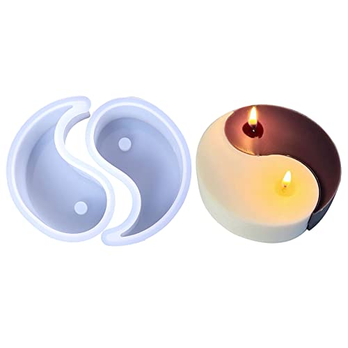 2 Stück Tai Chi Yin Yang Kerzenformen, 3D-Kerzenform für Kerzenherstellung, Epoxidharz-Formen für DIY-Kunsthandwerk, Schokolade, Fondant, Bienenwachs, Duftseife, Heimdekoration… 2 Stück Tai Chi Yin Yang Kerzenformen, 3D-Kerzenform für Kerzenherstellung, Epoxidharz-Formen für DIY-Kunsthandwerk, Schokolade, Fondant, Bienenwachs, Duftseife, Heimdekoration… von Suxgumoe