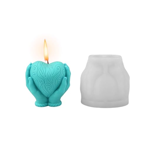 Herz Kerzenform Silikon, 3D Herz Silikonform Gießen Formen, DIY Kerzengießformen für Sojawachs, Bienenwachs, Aromatherapie, Schokolade von Suxgumoe