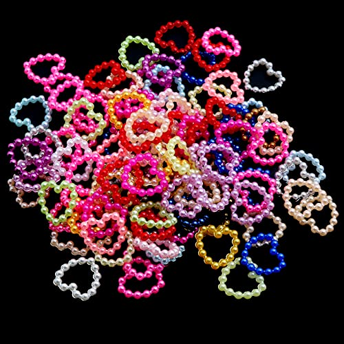 Herz Nail Art Charms, 180 Pcs Bunt Nagel Perlen Nagel Schmuck für Acrylnägel, 3D Nageldekoration für Frauen und Mädchen DIY Handwerks Maniküre Zubehör… von Suxgumoe