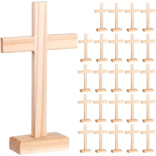 Suzile Christliche Holzkreuze zum Basteln, Krippe, Tischplatte, stehend, Taufkreuz, Großpackung, religiöses Herzstück für Kirche, Sonntag, Schule, Erstkommunion, Ostern, 21,6 x 12,9 cm, 30 Stück Suzile Christliche Holzkreuze zum Basteln, Krippe, Tischplatte, stehend, Taufkreuz, Großpackung, religiöses Herzstück für Kirche, Sonntag, Schule, Erstkommunion, Ostern, 21,6 x 12,9 cm, 30 Stück von Suzile
