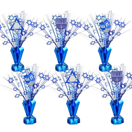 Suzile Hanukkah-Folien-Sprühaufsatz für Tischdekoration, Ballon-Gewicht-Mittelstücke, gestanzte Davidsterne, Ausschnitt für Chanukah, Urlaub, Party, Zuhause, Tischdekorationen Suzile Hanukkah-Folien-Sprühaufsatz für Tischdekoration, Ballon-Gewicht-Mittelstücke, gestanzte Davidsterne, Ausschnitt für Chanukah, Urlaub, Party, Zuhause, Tischdekorationen von Suzile