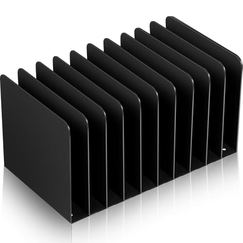 Suzile Schreibtisch-Organizer aus Metall, 10 Fächer, Schreibtisch-Organizer, Aktenordner, Büro-Organisation, Aktenhalter für Zuhause, Klassenzimmer, vertikaler Akten-Organizer, 27 cm L x 14,7 cm B x Suzile Schreibtisch-Organizer aus Metall, 10 Fächer, Schreibtisch-Organizer, Aktenordner, Büro-Organisation, Aktenhalter für Zuhause, Klassenzimmer, vertikaler Akten-Organizer, 27 cm L x 14,7 cm B x von Suzile
