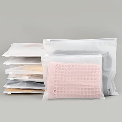 Svaldo 50 Stück mattierte Reißverschlussbeutel, transparente Reißverschlusstaschen zum Verpacken von T-Shirts, Hemden, Dokumenten, 3 mm, 3 mm, 35,6 x 30,5 cm Versandtaschen mit Belüftungslöchern und von Svaldo