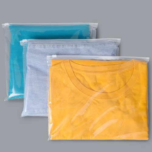 Svaldo Zip Beutel Kleidung, 25 Stück 30.5 * 25.5cm Verschließbare Plastikbeutel, Transparente Aufbewahrungsbeutel für Kleidung, Dokumente, Schmuck (Ohne Entlüftungsöffnungen) von Svaldo