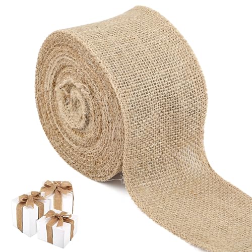 10 Meter Burlap Band, 8cm Breit Juteband, Vintage-Juteband für DIY, Weich Sackleinen Band, Vintage Geschenkband 10 Meter Burlap Band, 8cm Breit Juteband, Vintage-Juteband für DIY, Weich Sackleinen Band, Vintage Geschenkband von Svalor