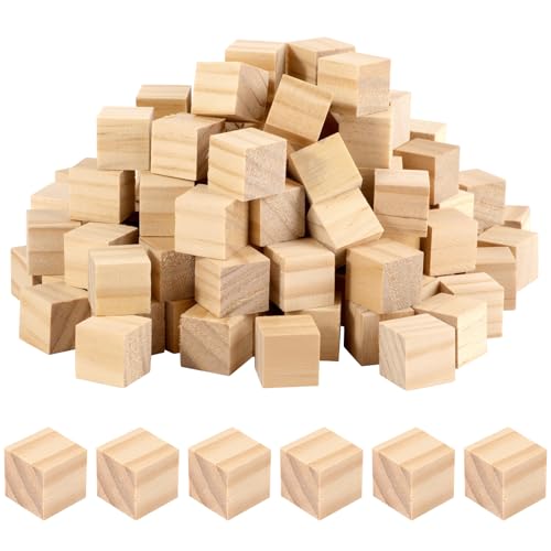 120 Stück Holz Würfel, Unbehandeltes Holz, 20mm Holzwürfel Blanko Deko, Kleine Holzklötzchen zum Basteln, Holzklötze für DIY, Malen, Handwerk, Dekoration, Puzzles, Zahlen 120 Stück Holz Würfel, Unbehandeltes Holz, 20mm Holzwürfel Blanko Deko, Kleine Holzklötzchen zum Basteln, Holzklötze für DIY, Malen, Handwerk, Dekoration, Puzzles, Zahlen von Svalor