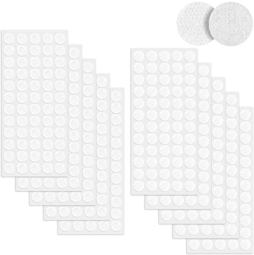 300 Paar Klett Klebepunkte, 20mm Rund Klettpunkte Selbstklebend, Self Adhesive Klebend Klettverschluss für DIY(600 Stück) von Svalor