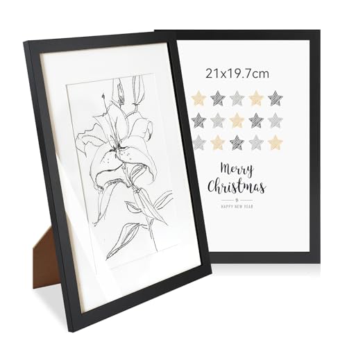 Bilderrahmen Schwarz, Bilderrahmen für DIN A4 21 x 29,7 cm, Bilderrahmen A4 Holz, Dünner Rahmen, Holzrahmen Picture Frame mit Klappständer - für Fotos, Bilder, Poster, Malerei Bilderrahmen Schwarz, Bilderrahmen für DIN A4 21 x 29,7 cm, Bilderrahmen A4 Holz, Dünner Rahmen, Holzrahmen Picture Frame mit Klappständer - für Fotos, Bilder, Poster, Malerei von Svalor