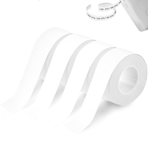 Etikettenband Geeignet für Etikettendrucker, 4 Rollen Selbstklebende Etikettenband Wasserdicht, Etikettenband Drucken Sie Barcode,Name,Datum,Preis usw für Haus, Büro, Schule - 15mmx4m von Svalor
