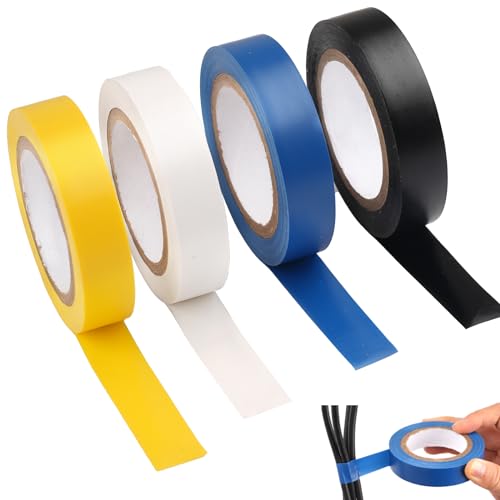Svalor Isolierband Farbig Set 4 Rollen, PVC Isolierband Wasserdicht, 16 mm x 15 m electrical Tape, Selbstklebendes Elektriker Klebeband für Isolieren, Reparieren und Bündeln Svalor Isolierband Farbig Set 4 Rollen, PVC Isolierband Wasserdicht, 16 mm x 15 m electrical Tape, Selbstklebendes Elektriker Klebeband für Isolieren, Reparieren und Bündeln von Svalor