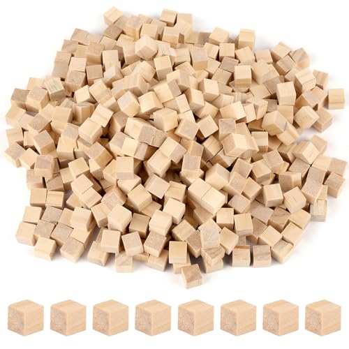 Unbehandeltes Holz, 10mm Holz Würfel, Kleine Holzwürfel Blanko Deko für DIY, Malen, Handwerk, Dekoration, Puzzles, Zahlen - etwa 450~500 Stück Unbehandeltes Holz, 10mm Holz Würfel, Kleine Holzwürfel Blanko Deko für DIY, Malen, Handwerk, Dekoration, Puzzles, Zahlen - etwa 450~500 Stück von Svalor
