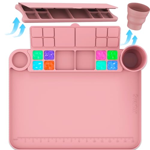 Svartur Silikon-Malmatte mit herausnehmbarer und Becher, Korallenpink, Arbeitstray, Beading Mat, 72 Unzen, Kunststoff, Modern, künstlerisch, funktional, 2993103031 Svartur Silikon-Malmatte mit herausnehmbarer und Becher, Korallenpink, Arbeitstray, Beading Mat, 72 Unzen, Kunststoff, Modern, künstlerisch, funktional, 2993103031 von Svartur