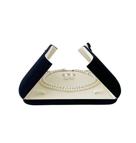 Svea Display Hochwertige Schmuckschatulle aus blauem Samt, für Ring, Halsketten, Armbänder, komplettes Set (Schmuck ist nicht im Lieferumfang enthalten) von Svea Display
