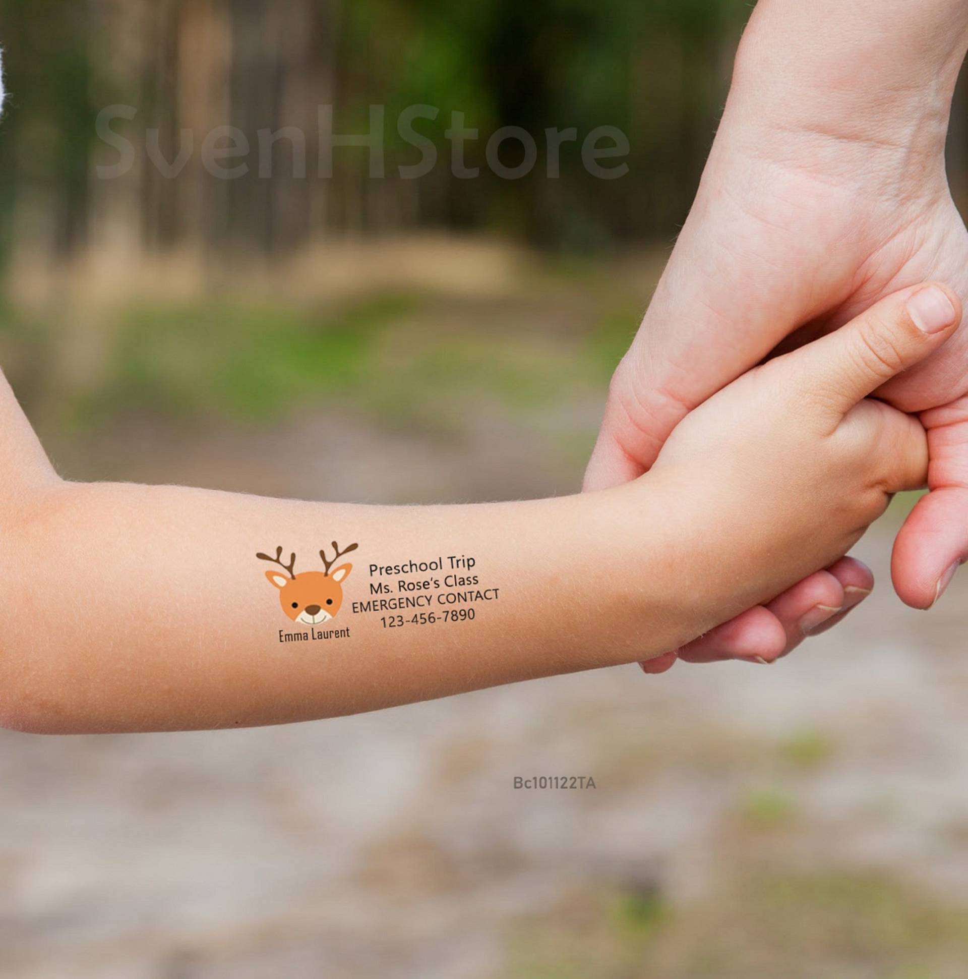 Kind Sicherheit Temporäres Tattoo, Wenn Verloren, Bitte Rufen Sie, Notfallkontakt Wasserdicht Kinder Sicherheit, Gefunden Anruf, Benutzerdefinierten von SvenHStore