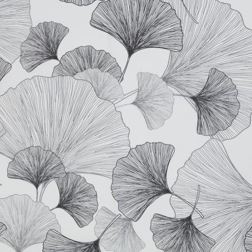 Beschichtete Baumwolle ALSFELD | viele Designs | Ökotex | für Tischdecken, Taschen, Accessoires und vieles mehr | ab 50x140cm | Meterware (Ginkgo, dunkelgrau) von Swafing