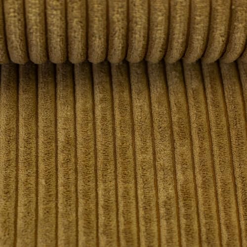 Polsterstoff Möbelstoff Cord-Samt WANJA | grob gerippt | Abriebfestigkeit >90.000 Zyklen | 17 Farben (Goldgelb) von Swafing