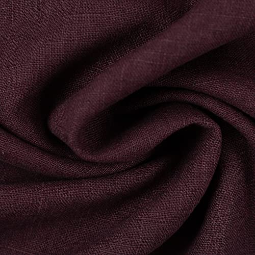 Leinenstoff DAMIEL vorgewaschen, uni, 50 x 140 cm Meterware (bordeaux 937) von Swafing
