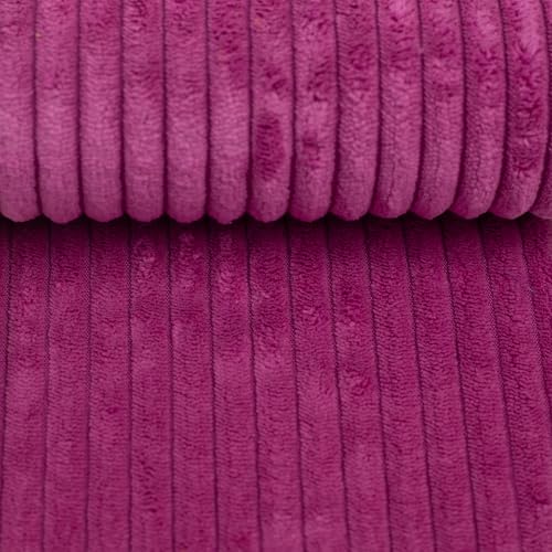 Polsterstoff Möbelstoff Cord-Samt Taschenstoff WANJA | grob gerippt | Abriebfestigkeit >90.000 Zyklen | 17 Farben (Pink) von Swafing