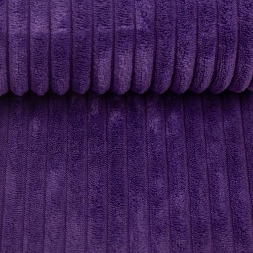 Polsterstoff Möbelstoff Cord-Samt Taschenstoff WANJA | grob gerippt | Abriebfestigkeit >90.000 Zyklen | 17 Farben (Violett) von Swafing