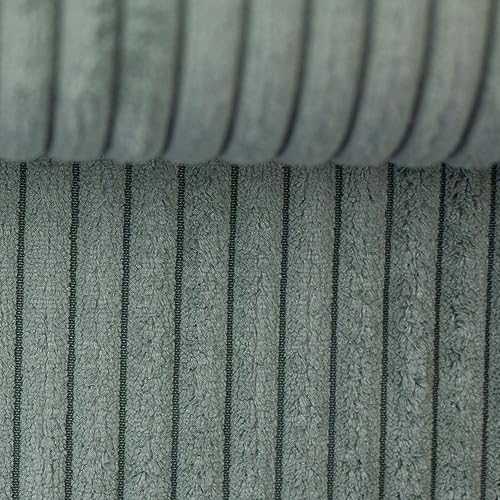 Polsterstoff Möbelstoff Cord-Samt WANJA | grob gerippt | Abriebfestigkeit >90.000 Zyklen | 17 Farben (Mint) von Swafing
