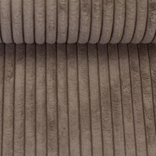 Polsterstoff Möbelstoff Cord-Samt Taschenstoff WANJA | grob gerippt | Abriebfestigkeit >90.000 Zyklen | 17 Farben (Beige) von Swafing