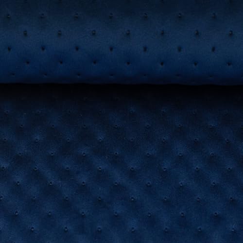 Samt-Stepper GALANT mit Punktprägung – gesteppter Samtstoff, robust & scheuerbeständig – für Taschen, Homedeko & Polsterarbeiten – Stoff Meterware ab 50 cm - 4 Farben (royalblau) von Swafing