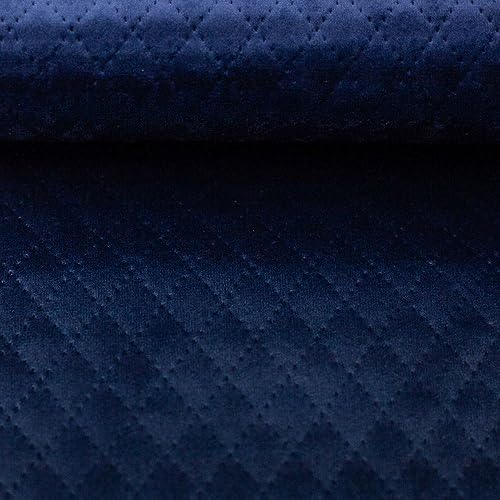 Samt Stepper | Steppstoff | TOKIO | H/W 23/24-Farben (dunkelblau) von Swafing