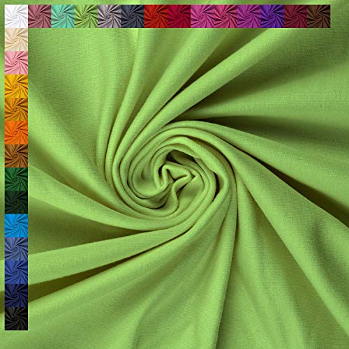 Sweatstoff Eike von Swafing, angeraut, kiwigrün, STANDARD 100 by OEKO-TEX (50cm x 155cm) von Swafing