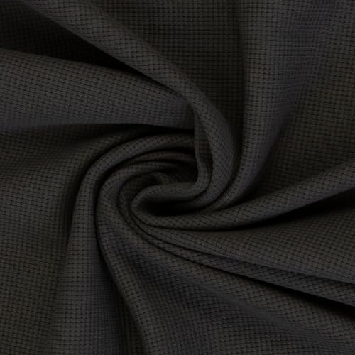 Waffeljersey | Waffelstrickjersey | 100% Baumwolle | Farbpalette 2024/2025 | für Bekleidung | Meterware | ab 50 cm (anthrazit) von Swafing