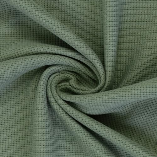 Waffeljersey | Waffelstrickjersey von Swafing | 100% Baumwolle | Farbpalette 2024/2025 | für Bekleidung | Meterware | ab 50 cm (altmint 265) von Swafing