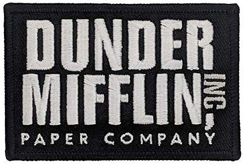 Dunder Mifflin Inc – The Office bestickter Aufnäher – 5 x 7 cm (Haken und Schlaufe) von Swag Addicts