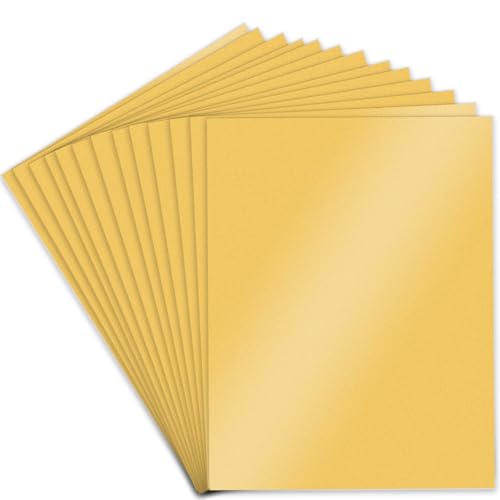 60 Blatt Gold Schimmer Karton A4, dicker 250 g/m² Perlglanz-Karton, Metallic-Papier für Einladungen, Zertifikate, Basteln, DIY-Karten von Swanaryo