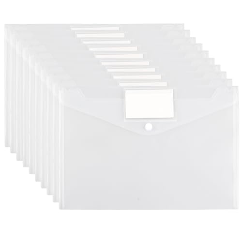 Dokumententasche A4-40 Stück Mappe A4 Transparent Dokumententasche Mappen Brieftaschen Tasche mit Druckknopf und Etikettentasche für Schule, Zuhause, Büro, Reisen und Schreibwaren Dokumententasche A4-40 Stück Mappe A4 Transparent Dokumententasche Mappen Brieftaschen Tasche mit Druckknopf und Etikettentasche für Schule, Zuhause, Büro, Reisen und Schreibwaren von Swanaryo