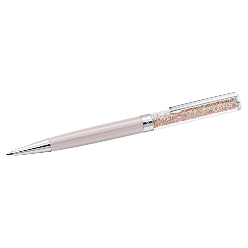 Swarovski Crystalline Kugelschreiber, Rosafarbener, Verchromter Stift mit Edlen Swarovski Kristallen, 1 Stück (1er Pack) von Swarovski