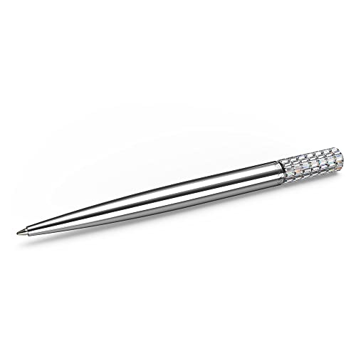 Swarovski Kugelschreiber, Weißer und Verchromter Stift mit Edlen Swarovski Kristallen von Swarovski