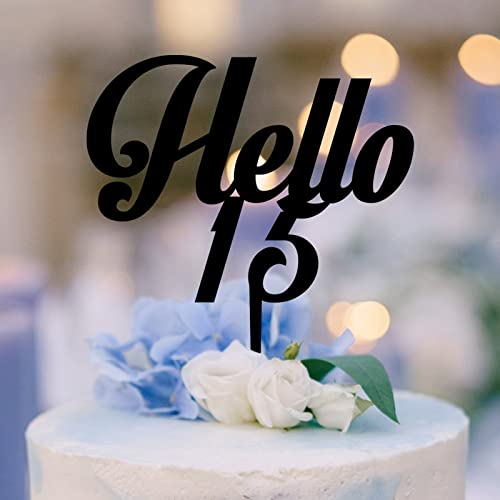 Hello 15 Cake Toppers Geburtstag Party Dekorationen Supplies Custom Cake Topper Black Acryl Birthday Cake Toppers Party Decor Supplies Happy Birthday to Men Women Boys Girls Cake Toppers Hello 15 Cake Toppers Geburtstag Party Dekorationen Supplies Custom Cake Topper Black Acryl Birthday Cake Toppers Party Decor Supplies Happy Birthday to Men Women Boys Girls Cake Toppers von Swavecat