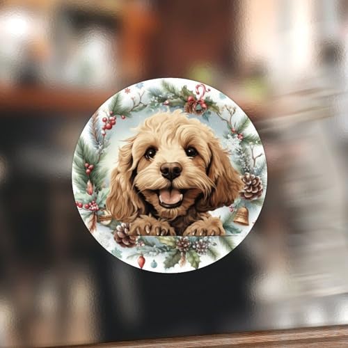 Swavecat 100 Stück Cockapoo-Aufkleber, rund, Hunde-Aufkleber, Valentinstag, Geschenkpapier, Partyzubehör, Scrapbooking, Zubehör, Cockapoo, niedlich, lustig, guckender Hund, Welpen, Vinyl, runde Swavecat 100 Stück Cockapoo-Aufkleber, rund, Hunde-Aufkleber, Valentinstag, Geschenkpapier, Partyzubehör, Scrapbooking, Zubehör, Cockapoo, niedlich, lustig, guckender Hund, Welpen, Vinyl, runde von Swavecat
