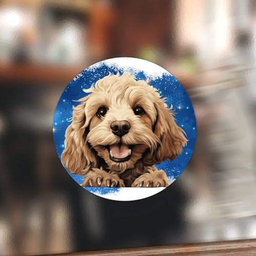 Swavecat Cockapoo-Aufkleber für Valentinstag, Schule, Belohnungsaufkleber, Dekor-Aufkleber, Cockapoo, niedlich, lustig, guckender Hund, Welpen, Vinyl, rund, für Auto, Fenster, Wand, Flasche, Taschen, Swavecat Cockapoo-Aufkleber für Valentinstag, Schule, Belohnungsaufkleber, Dekor-Aufkleber, Cockapoo, niedlich, lustig, guckender Hund, Welpen, Vinyl, rund, für Auto, Fenster, Wand, Flasche, Taschen, von Swavecat