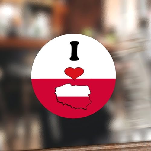 Swavecat Polen-Flaggen-Aufkleber, Stadt-Souvenir, runder Aufkleber, Auto-Aufkleber, "I Love Poland", Vinyl, rund, für Backkarten, Geschenkverpackungen, Umschläge, Basteln, 7,6 cm, 100 Stück Swavecat Polen-Flaggen-Aufkleber, Stadt-Souvenir, runder Aufkleber, Auto-Aufkleber, "I Love Poland", Vinyl, rund, für Backkarten, Geschenkverpackungen, Umschläge, Basteln, 7,6 cm, 100 Stück von Swavecat