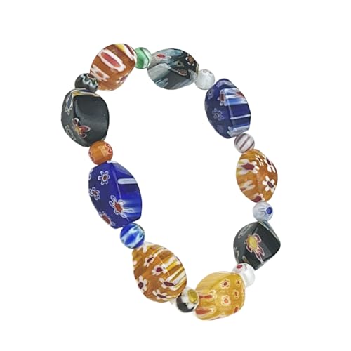 Bunte, durchscheinende Glasperlen, handgefertigt, gedrehte Perlen, stilvolles Accessoire, Unisex, handgefertigte Spiralen, Glasschmuck von Sweeaau