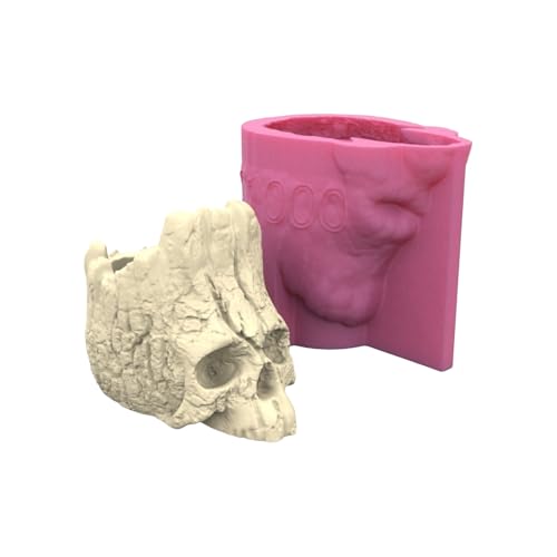 Epoxidharz, Totenkopf-Blumentöpfe, Bastelform für individuelle Stifthalter und kreative Übertöpfe, flexible Silikonform Epoxidharz, Totenkopf-Blumentöpfe, Bastelform für individuelle Stifthalter und kreative Übertöpfe, flexible Silikonform von Sweeaau