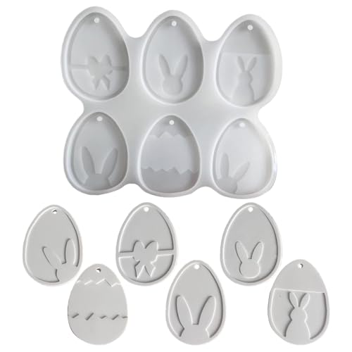 Flexible Silikonform für Kaninchen, Eier, handgefertigt, Basteln, Ostern, Epoxidharz, Anhänger, Schmuckzubehör, Schmuckherstellungswerkzeug Flexible Silikonform für Kaninchen, Eier, handgefertigt, Basteln, Ostern, Epoxidharz, Anhänger, Schmuckzubehör, Schmuckherstellungswerkzeug von Sweeaau