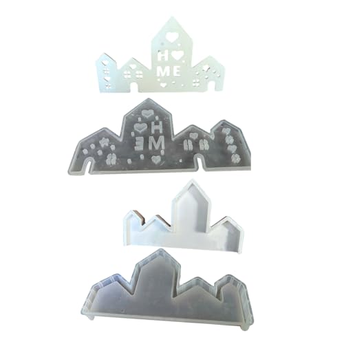 Haus-Silikonformen, Epoxidharz-Formen, Seifenherstellung, Silikon-Textur, Basteln für Ornamente, handgefertigt von Sweeaau