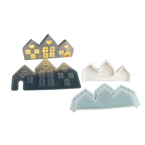 Haus-Silikonformen, Epoxidharz-Formen, Seifenherstellung, Silikon-Textur, Basteln für Ornamente, handgefertigt von Sweeaau