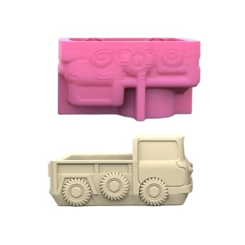 Silikonform für kleine LKWs, Beton, Blumentopf, Ton, Zement, Gips, Haus, Garten, Blumentöpfe, kleine LKW-Silikonform von Sweeaau