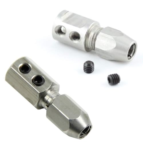 Spannzangen-Kupplung für 5 mm Motorwelle und 4 mm Kabelboot, Edelstahl, 1 Stück Motorwellen-Dorn Verlängerung Schleifer, Polierpuffer von Sweeaau