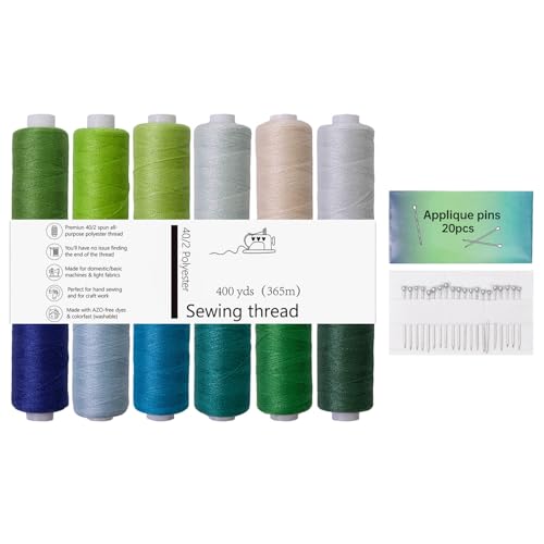 Stabile Polyester-Nähgarn-Kollektion, 12 tiefe Töne für Quilten, Stickereien und Stoffhandwerk, Hochgeschwindigkeits-Nähgarnbündel von Sweeaau