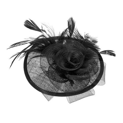 Sweeaau Wunderschöner Fascinator-Hut, zartes britisches Leinen, Braut-Accessoire für Themenpartys und Feiern Sweeaau Wunderschöner Fascinator-Hut, zartes britisches Leinen, Braut-Accessoire für Themenpartys und Feiern von Sweeaau